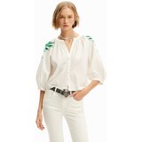 Desigual Bluza svetlo zelena / temno zelena / bela | Shoptok.si