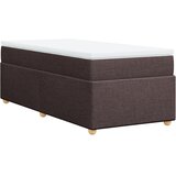 vidaXL Box spring postelja z vzmetnico temno rjava 100x200 cm blago, (21290936) Cene