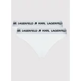 Karl Lagerfeld Set 2 parov klasičnih spodnjih hlačk Logo Set 211W2127 Bela