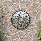 vidaXL Vrtno ogledalo crno 40 x 3 cm željezno okruglo vanjska upotreba cijene