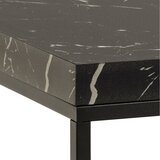 Actona Črna mizica z mizno ploščo v marmornem dekorju 60x60 cm Barossa – | Shoptok.si