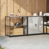  Kuhinjski set za pohranu 2 pcs Srebrna 180 x 50 x 92 cm | shoptok.hr