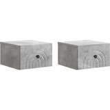  Stenski nočni omarici 2 pcs Betonsko siva 33 x 34,5 x 20 cm, (5000209626) | Shoptok.si