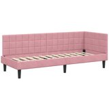 vidaXL Kotna postelja z vzglavjem Roza 80 x 200 cm Žamet, (5000069224) | Shoptok.si