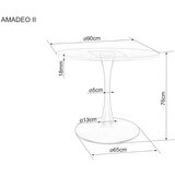 Stol AMADEO II - MDF + melamin - orah/crni | shoptok.hr