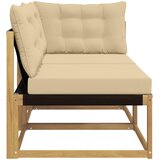 Set vanjskih sofa Čvrsto drvo akacije Bijela | shoptok.hr