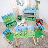Minecraft OTROŠKA POLICA 60/63,5/30 cm modra, siva, zelena, večbarvno | Shoptok.si