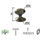 Dabel dugme za nameštaj d11 hr 35 mm (2kom) m4x22 mm dbp1 | ePonuda.com