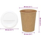  Papirnate šalice za kavu s poklopcima 1000 kom 8 oz 200 ml | shoptok.hr