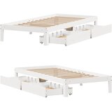  Okvir kreveta s ladicama bez madraca bijeli 75x190 cm | shoptok.hr