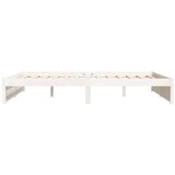  Posteljni okvir bel iz trdnega lesa 160x200 cm, (20643084) | Shoptok.si