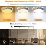 YEXATI lesena LED stropna svetilka z daljincem 32W, 3000–6000K | Shoptok.si
