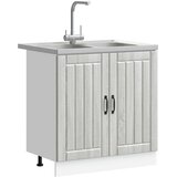  Kuhinjski ormarić za sudoper s pohranom Lucca 2 pcs Siva Sonoma | shoptok.hr