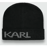 Karl Lagerfeld Kapa s primesjo volne črna barva