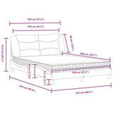 vidaXL Krevet s madracem bijelo-crni 120 x 200 cm od umjetne kože | shoptok.hr