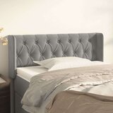  Uzglavlje s ušima svjetlosivo 93x16x78/88 cm baršunasto Cijene