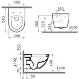 Vitra RN010REX Shift viseča brezrobna WC školjka | Shoptok.si