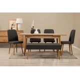 Hanah home vina 03 1053 atlantic pine anthracite (produžni trpezarijski sto, stolice i konzola set (7 komada) Cene