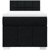  Krevet s oprugama i madracem crni 100 x 200 cm od tkanine | shoptok.hr