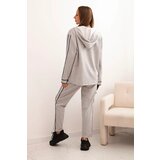 Kesi Włoski Women's set with viscose, featuring piping and a sports jacket gray | ePonuda.com