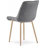  BERA stolica - tamnosivi baršun / noge od hrasta x 1 | shoptok.hr