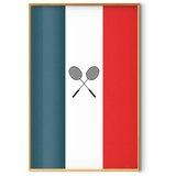  Plakat - French Flags and Black Badminton Rackets 29.7x42 Zlatni okvir | shoptok.hr