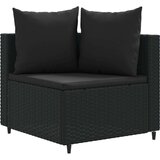 6-dijelni set vrtnih sofa s jastucima crni od poliratana | shoptok.hr