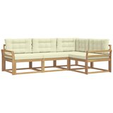 vidaXL Zunanja garnitura za sedenje 3 pcs Bela in krem Poliester, (5000281071) | Shoptok.si