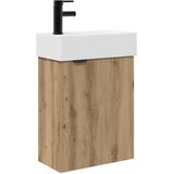 vidaXL Kopalniška omarica s tapo Artisan hrast 45,5 x 22,5 x 84 cm, (5000246088) | Shoptok.si