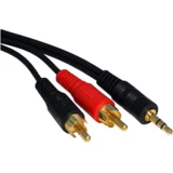 audio kabel (YAU16) – priključak 3,5 mm na priključak 3,5 mm, 3 m – crni