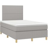 Box spring postelja z vzmetnico svetlo siva 120x200 cm blago, (20725375) | Shoptok.si