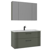 Hanah home Kupatilski ormarić sa umivaonikom i ogledalom (2 komada) Bari 100 v2 253 | Eponuda.com