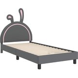  Krevet za djecu s uzglavljem Svjetlosiva 80 x 200 cm PU | Shoptok.si