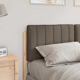  Tapecirani uzglavlje Smeđa i taupe 135 cm Čvrsto borovo drvo | shoptok.hr