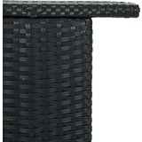 Poli vrtni barski stol crni 120 x 55 x 110 cm od poliratana | shoptok.hr
