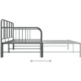 vidaXL Okvir za krevet na razvlačenje sivi metalni 90 x 200 cm | shoptok.hr