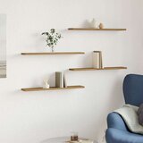 vidaXL Knjižne police 4 kosi artisan hrast 60x10x1,5 cm inženirski les | Shoptok.si