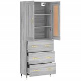  Visoka komoda siva sonome 69,5x34x180 cm od konstruiranog drva | shoptok.hr