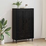 vidaXL Highboard Crni hrast 69,5 x 31 x 115 cm Konstruirano drvo | shoptok.hr