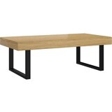  Stolić za kavu svjetlosmeđi i crni 120x60x40 cm MDF i željezo | shoptok.hr