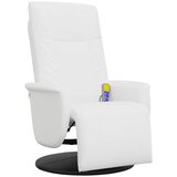 Maison Chic masažni naslanjač - Relax naslanjač z naslonom za noge belo umetno usnje, (22061990) Cene