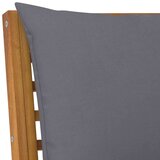  Klupa s tamnosivim jastucima 114,5 cm od bagremovog drva | shoptok.hr