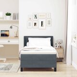  s opruga kutije Tamno siva 200 x 100 cm Baršun | shoptok.hr