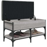  Klupa za cipele siva boja hrasta 82x42x45 cm konstruirano drvo | shoptok.hr