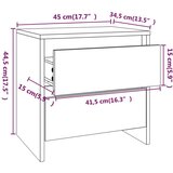  Nočna omarica rjavi hrast 45x34,5x44,5 cm iverna plošča, (20624257) | Shoptok.si
