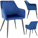 Jumi APIS moder stol, oblazinjen v žamet, (21888376) | Shoptok.si