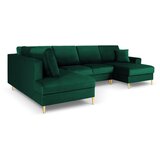 Cosmopolitan Design Zelena baršunasti sklopiva/s prostorom za odlaganje kutna garnitura (s lijevim kutom/u obliku slova "U") Kyoto – | shoptok.hr