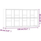 vidaXL Ormarić za knjige / komoda boja betona 66x30x130 cm od iverice | shoptok.hr