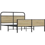  Metalni okvir kreveta bez madraca boja hrasta sonome 150x200 cm | shoptok.hr
