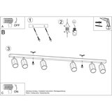  Stropna svetilka ZEKE 6 hrast, (21348168) | Shoptok.si